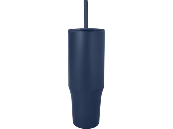 Brady термостакан с силиконовой трубочкой, объемом 900 мл, сертифицированный согласно RCS - Темно - синий