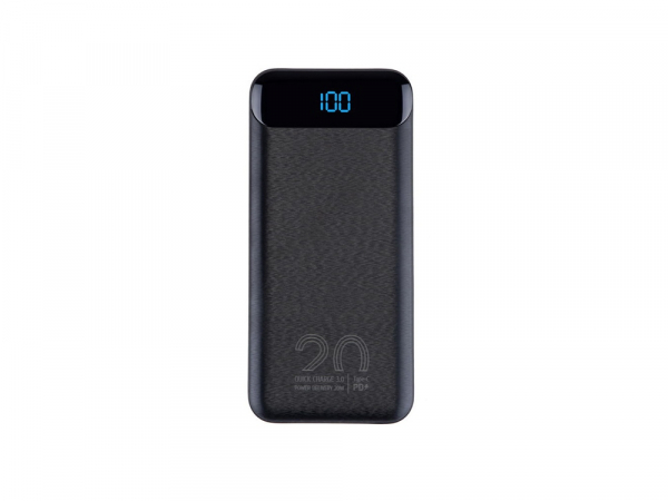 RIVACASE VA2580 (20 000mAh), QC/PD 20W внешний аккумулятор с дисплеем, черный /24