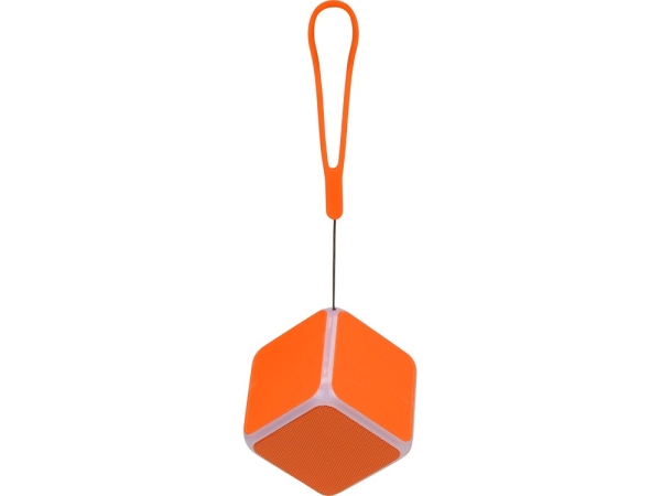 Портативная колонка «Cube» с подсветкой, оранжевый
