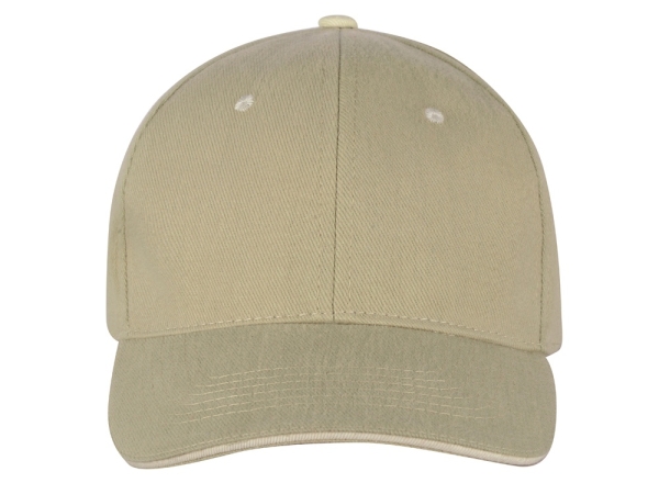 Бейсболка "New Castle F" 6-ти панельная, оливковый/натуральный