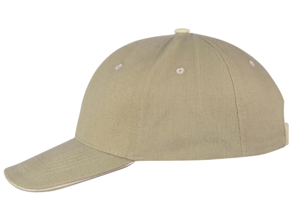 Бейсболка "New Castle F" 6-ти панельная, оливковый/натуральный