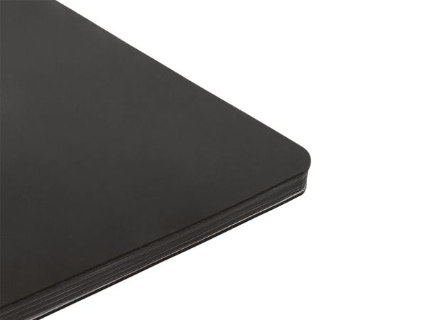 Блокнот "Audrey" А5 на сшивке в гибкой обложке софт-тач, черный