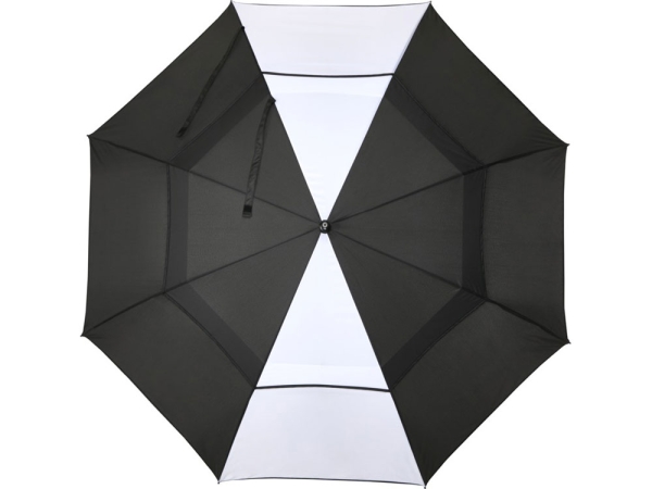 Джефф 30-дюймовый ветрозащитный зонт-трость, белый/черный