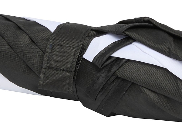 Джефф 30-дюймовый ветрозащитный зонт-трость, белый/черный