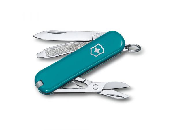 Нож-брелок VICTORINOX Classic SD Colors "Mountain Lake", 58 мм, 7 функций, тёмно-бирюзовый