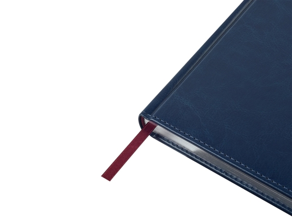 Ежедневник недатированный А5 "Sidney Nebraska", синий (серебряный обрез, серебряные уголки)