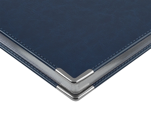 Ежедневник недатированный А5 "Sidney Nebraska", синий (серебряный обрез, серебряные уголки)