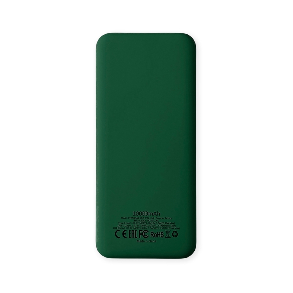 Внешний аккумулятор Kris soft touch, 10000mAh (Тёмно-зелёный)