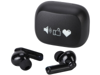 Беспроводные наушники с шумоподавлением c подсветкой лого «Lites», черные (гравировка) Беспроводные наушники с шумоподавлением c подсветкой лого «Lites», черные (гравировка)