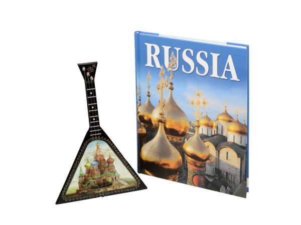 Набор Музыкальная Россия (включает декоративную балалайку и книгу Россия на английском языке)
