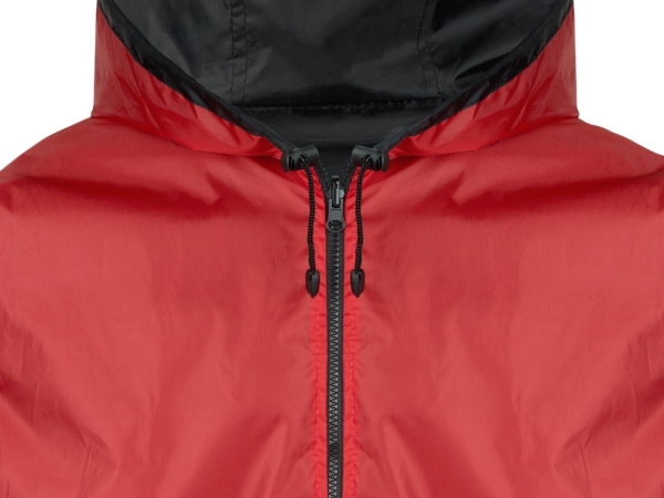 Дождевик «Bi-color» унисекс, красный/черный