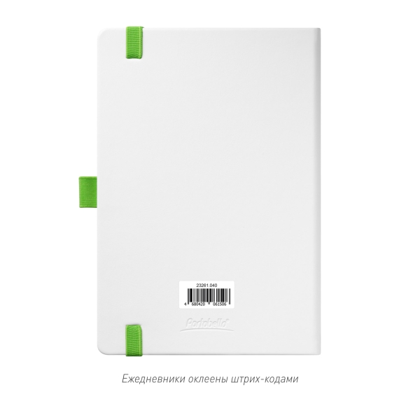 Ежедневник Arctic недатированный, белый/зеленый
