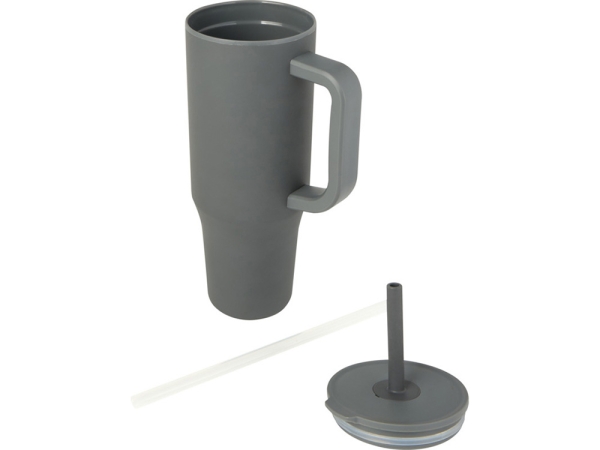 Brady термостакан с силиконовой трубочкой, 900 мл, сертифицированный согласно RCS- Серый