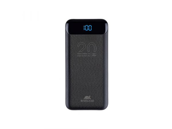 RIVACASE VA2582 (20 000mAh), QC/PD 22.5W внешний аккумулятор с дисплеем, черный /24