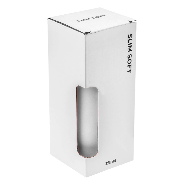 Термокружка SLIM WHITE 350мл. Белая с серой крышкой 6032.23