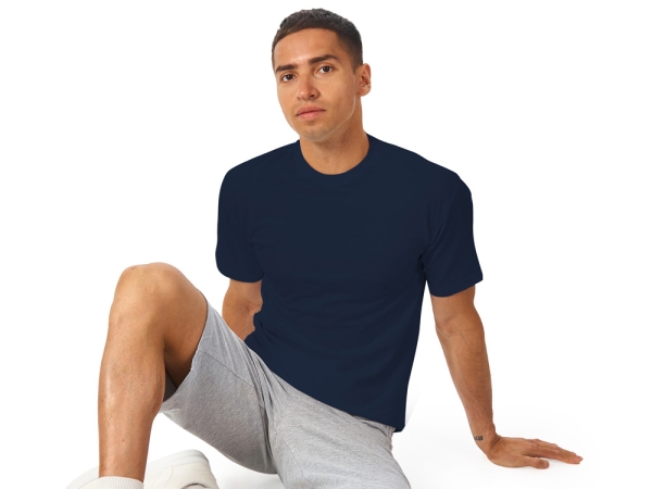 Футболка из френч терри «Warsaw» унисекс 220гр, темно-синий