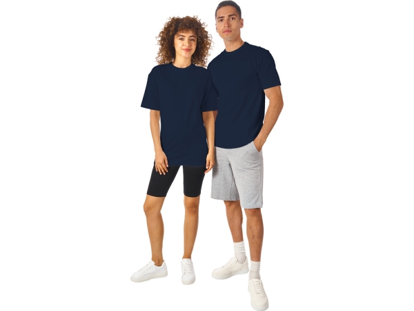 Футболка из френч терри «Warsaw» унисекс 220гр, темно-синий