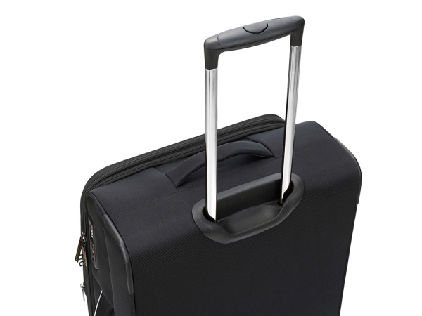 Чемодан TORBER НЕРО, чёрный, переработанный ПЭТ, 44 х 25 х 67 см, 63 л