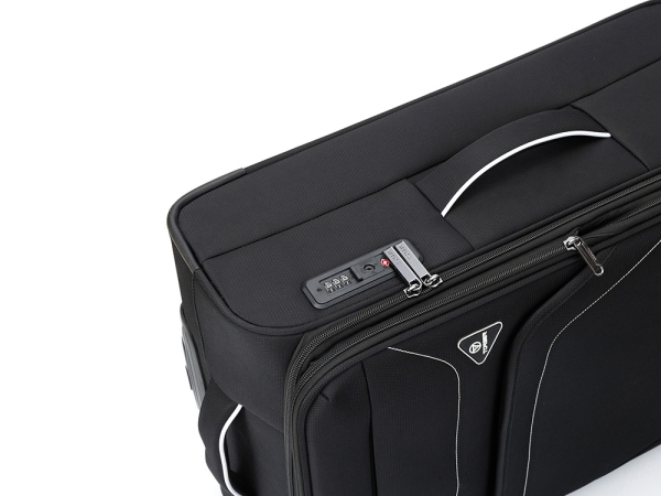 Чемодан TORBER НЕРО, чёрный, переработанный ПЭТ, 44 х 25 х 67 см, 63 л