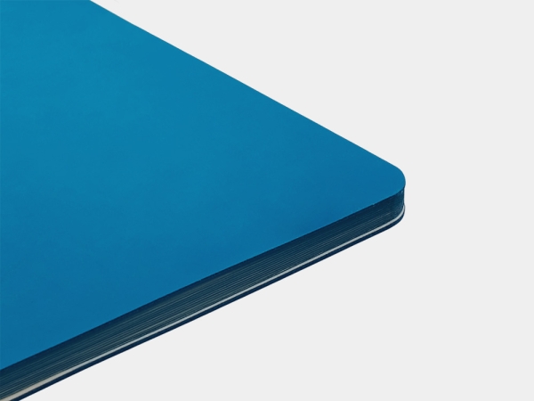 Блокнот "Audrey" А5 на сшивке в гибкой обложке софт-тач, синий