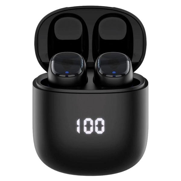 Беспроводные наушники с микрофоном Air Buds Pro, TWS, BT 5.3, LED, 300 мАч, черный, Deppa
