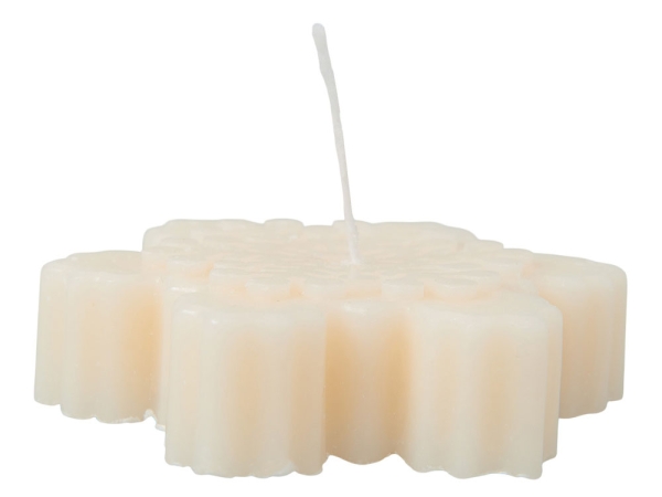 Свеча "Снежинка", молочный