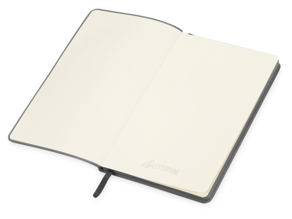 Блокнот «Notepeno» 130x205 мм с тонированными линованными страницами, серый