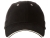 Бейсболка "New Castle" 6-ти панельная, черный/натуральный
