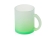 Стеклянная матовая кружка "Омбре" с градиентом для сублимации, зеленое яблоко
