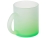 Стеклянная матовая кружка "Омбре" с градиентом для сублимации, зеленое яблоко