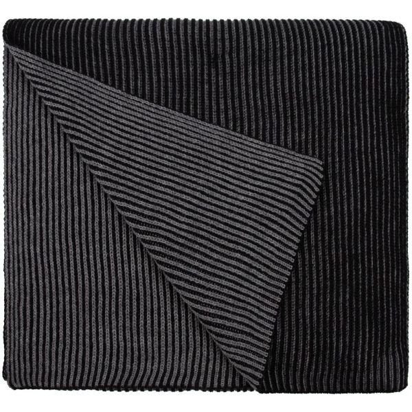 Шарф Nobilis, черный с серым меланжем