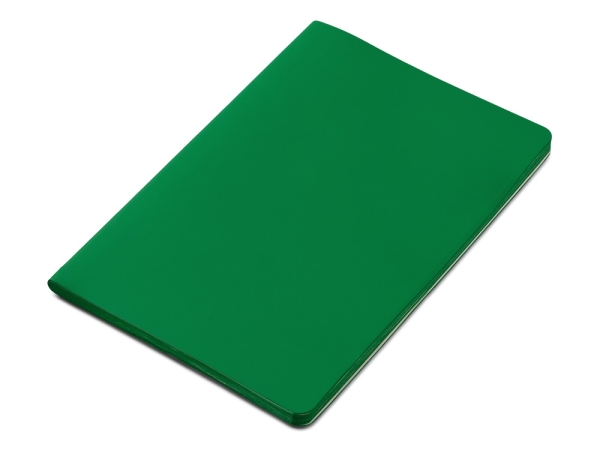 Блокнот "Audrey" А5 на сшивке в гибкой обложке софт-тач, зеленый