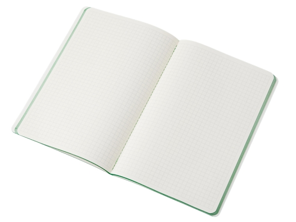 Блокнот "Audrey" А5 на сшивке в гибкой обложке софт-тач, зеленый