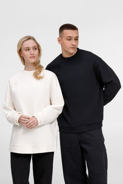 Свитшот унисекс Sinkopa, молочно-белый