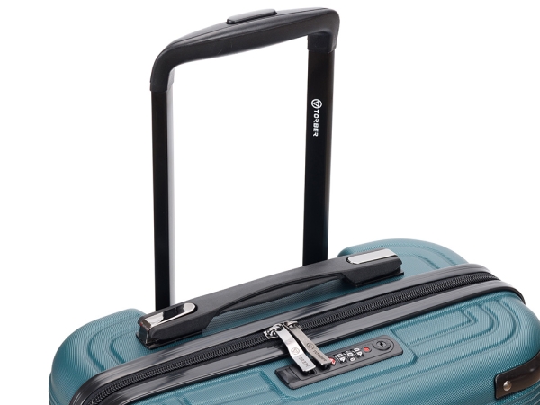 Чемодан TORBER Onego, зелёный, ABS-пластик, 59,5 х 39,5 х 24 см, 46 л