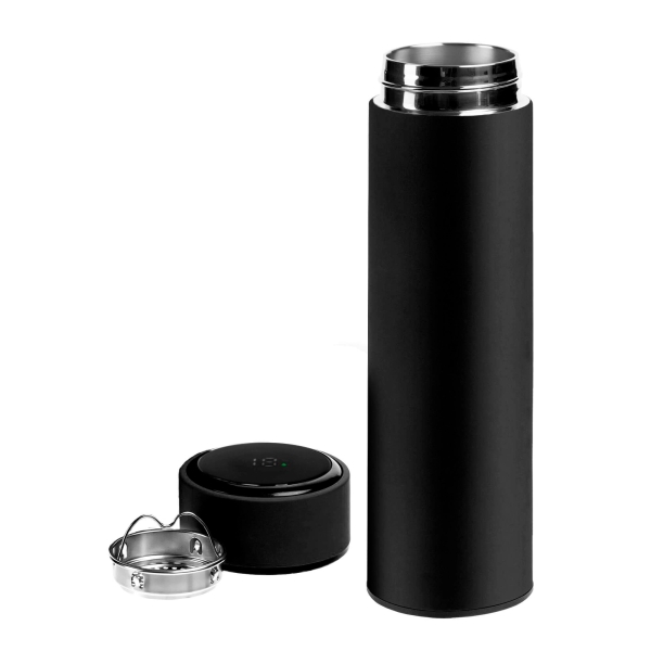 Термос TIM SOFT с индикатором температуры 420мл. Черный 6400.08