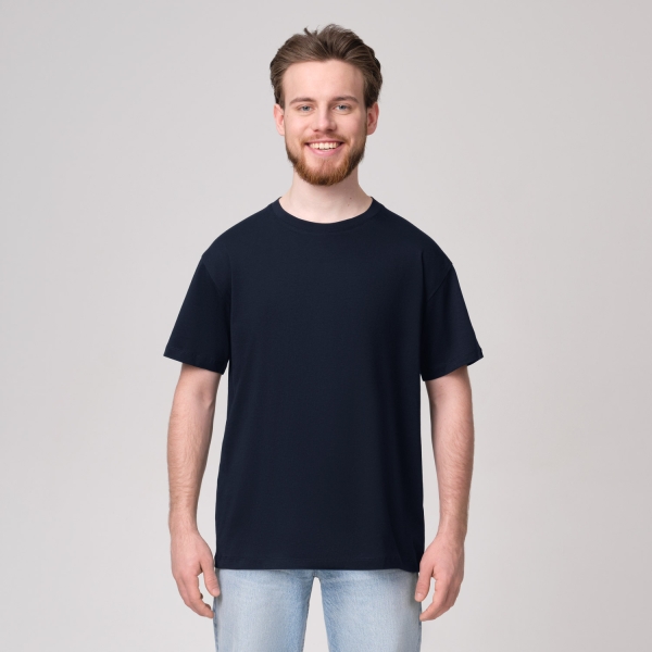 Футболка унисекс KRIS, 150 гр., темно-синяя, размер S