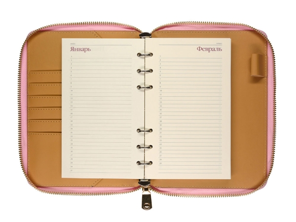 ЕЖЕДНЕВНИК недатированный А5- "RIVIERA. ZEFIR" (РОЗОВЫЙ ЗЕФИР)