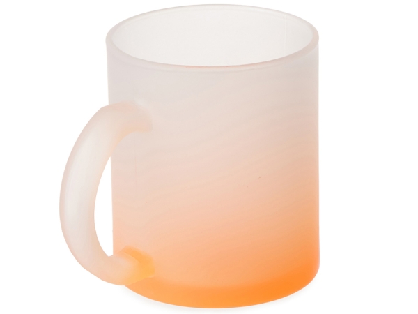 Стеклянная матовая кружка "Омбре" с градиентом для сублимации, оранжевый