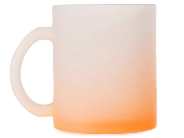 Стеклянная матовая кружка "Омбре" с градиентом для сублимации, оранжевый