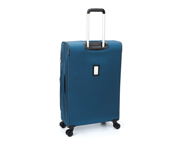 Чемодан TORBER ВИВИ, синий, полиэстер, 48 х 28 х 78 см, 89 л