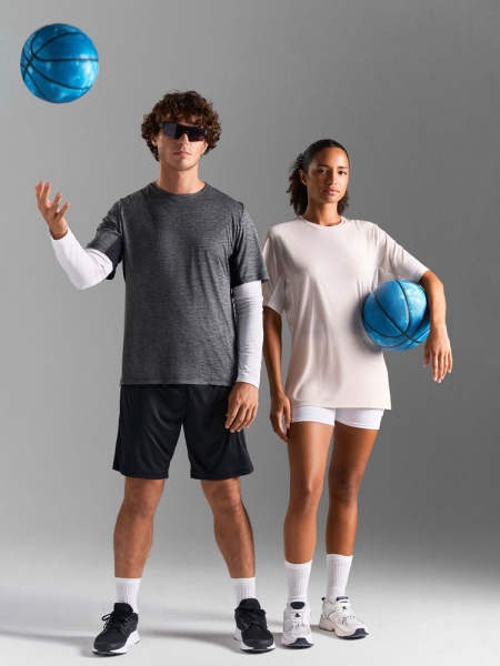 Футболка спортивная унисекс Storm, черный меланж