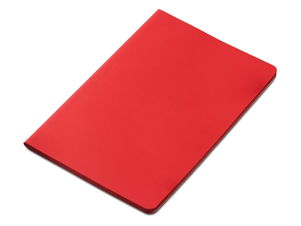 Блокнот "Audrey" А5 на сшивке в гибкой обложке софт-тач, красный