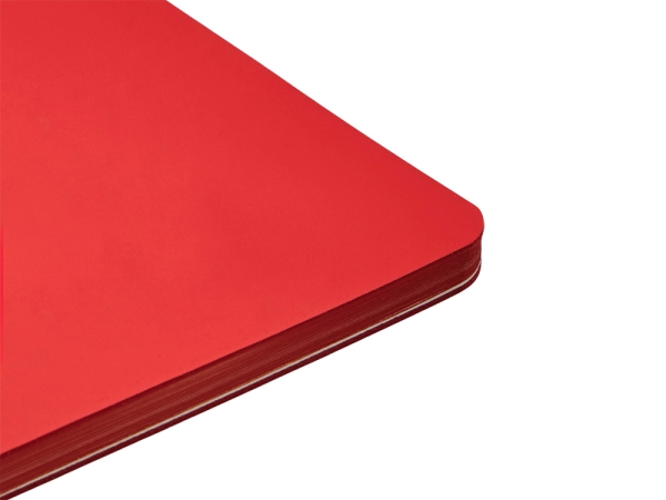 Блокнот "Audrey" А5 на сшивке в гибкой обложке софт-тач, красный