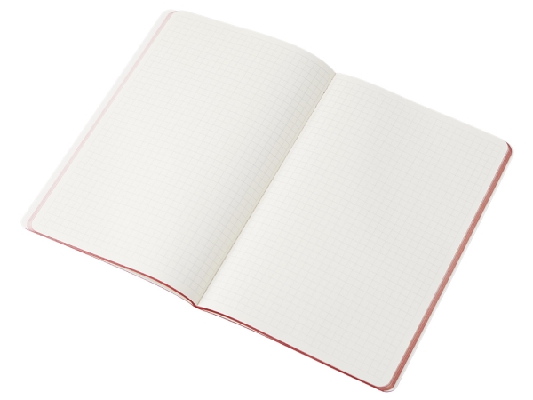 Блокнот "Audrey" А5 на сшивке в гибкой обложке софт-тач, красный