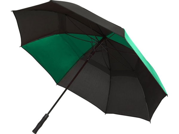 Джефф 30-дюймовый ветрозащитный зонт-трость, зеленый/черный