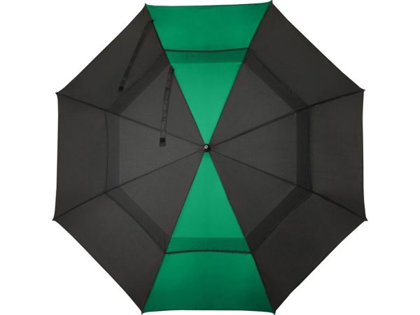 Джефф 30-дюймовый ветрозащитный зонт-трость, зеленый/черный