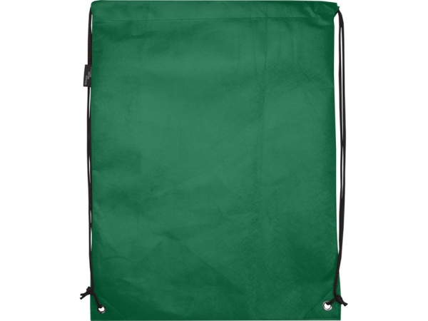 Рюкзак-мешок  на шнурке «Evergreen» из переработанного нетканого материала, зеленый