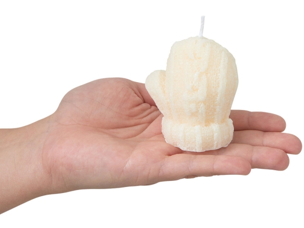 Свеча "Рукавичка", молочный