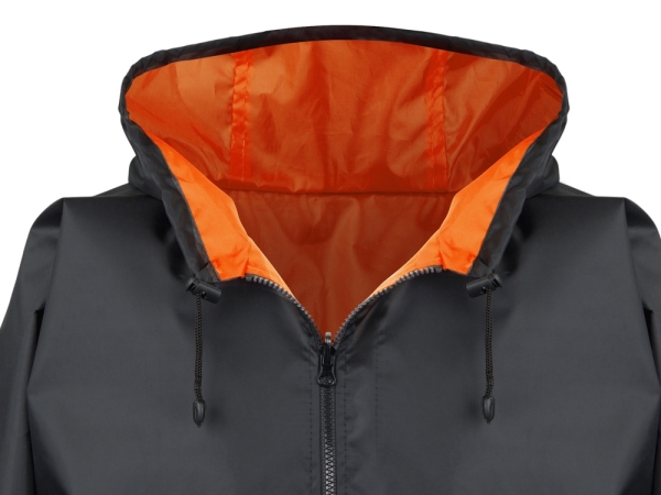 Дождевик «Bi-color» унисекс, оранжевый/черный